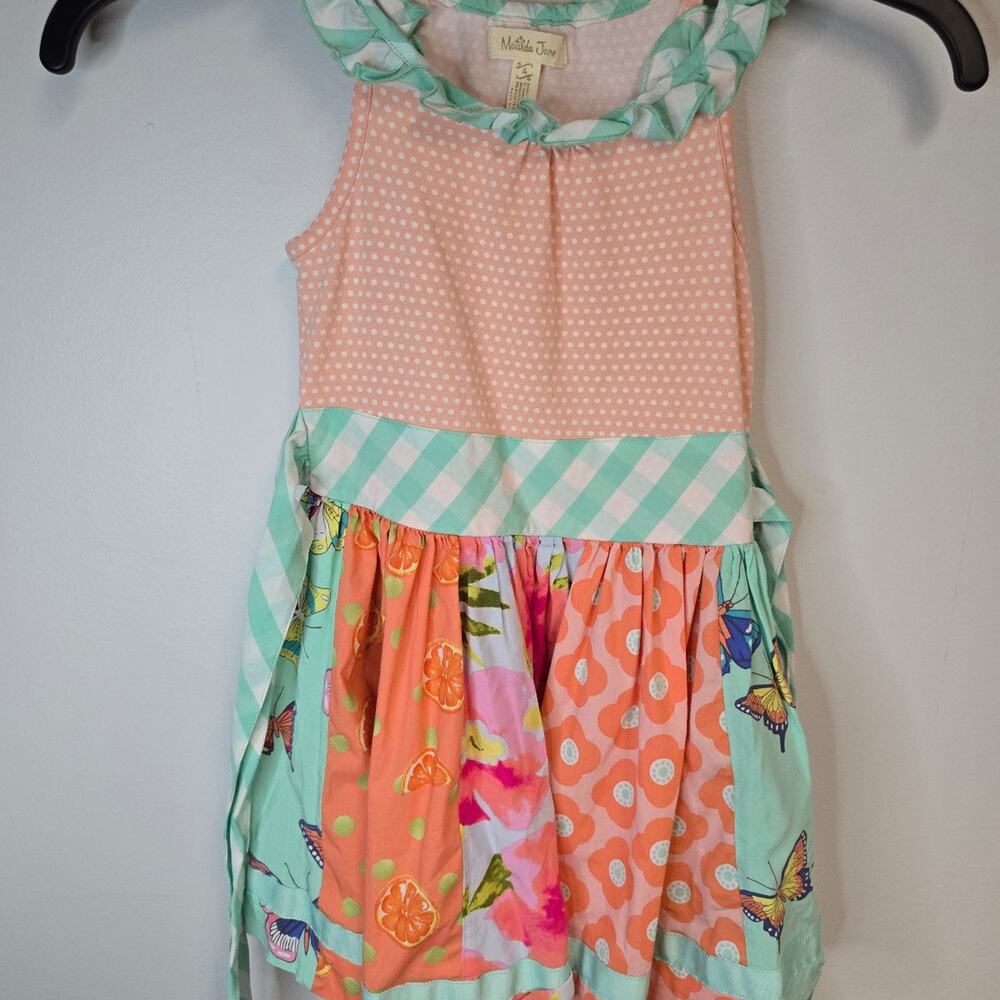 Matilda Jane Trifle Pudding dress featuring a colorful panel design sz 4